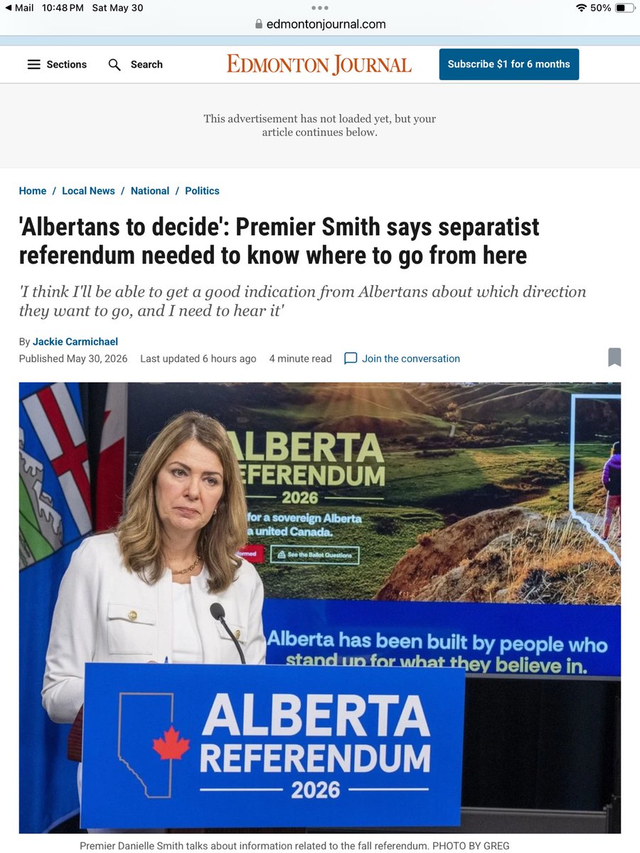 RonVoss5's tweet photo. Never To Be Validated

“Smith told callers during her regular Saturday morning Calgary radio program, Your Province Your Premier, that the reported 300,000 signatures will never be validated.”

That sucks for the folks who busted their butts collecting signatures and those who boldly stood up to sign.