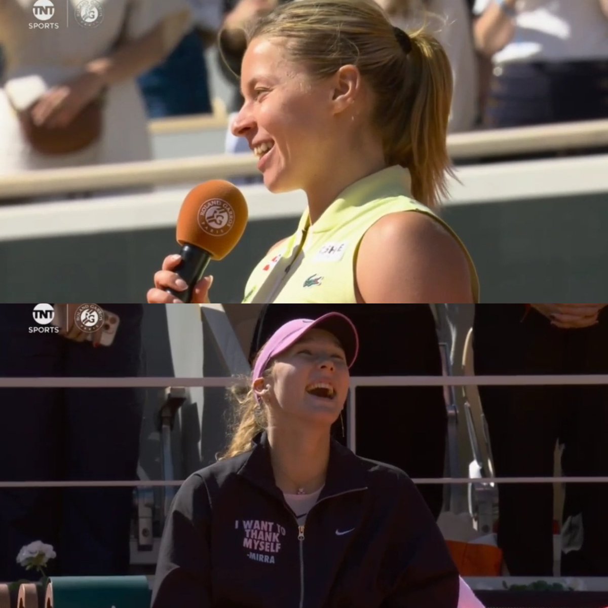 TheTennisLetter's tweet photo. Maja Chwalinska after losing to Mirra Andreeva in Roland Garros final

“First of all congrats to Mirra. You’re such an incredible player. You’re so young and talented, it’s so annoying 😂😂😂. Congrats to you and your team for an amazing job. I wish you all the best for the future.” ❤️