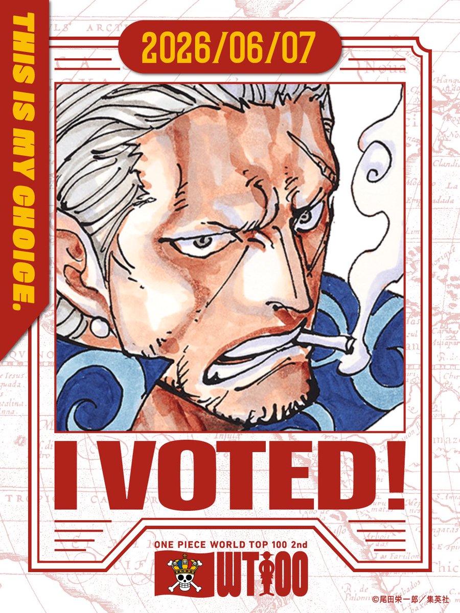 2O6cm's tweet photo. 第2回 ONE PIECE キャラクター世界人気投票

「ベン・ベックマン」に投票しました！
https://t.co/o2Ze0qVsiV
#ONEPIECE #ONEPIECE_WT100 https://t.co/zZRNLtjjRu