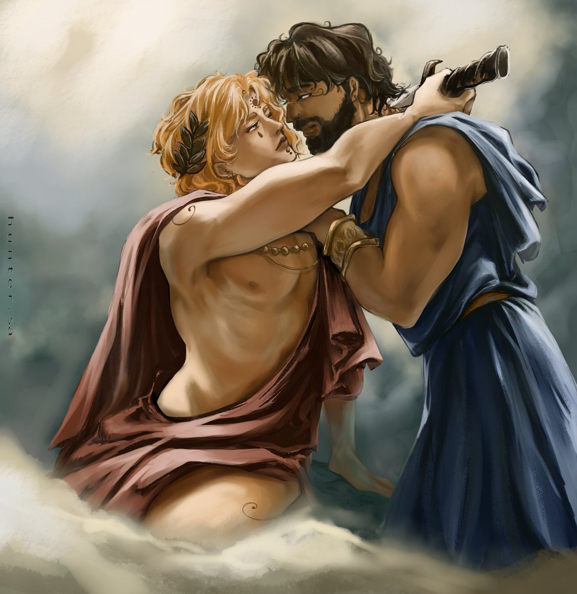 hntersa's tweet photo. Some dtiys drawing i did for _mythria . Its their Hector and Achilles designs .
#dtiys #achilles #hectoroftroy #greekmythology #trojanwar #thesongofachilles https://t.co/f8DZNciC8j