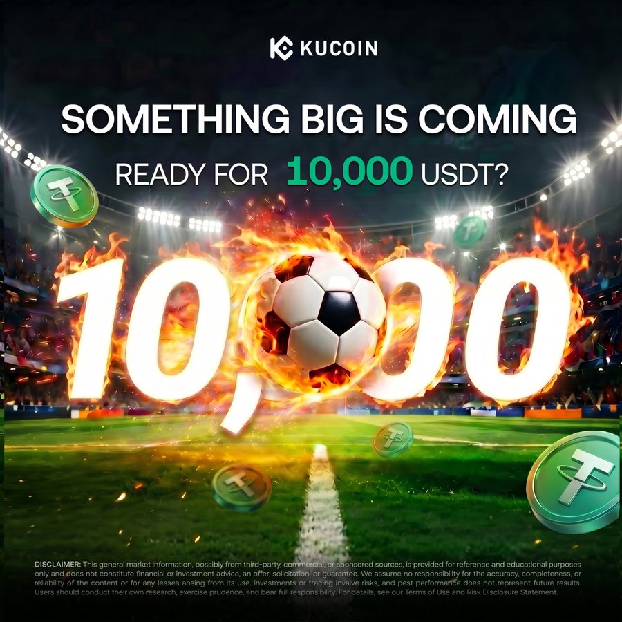 SamsulYou899's tweet photo. 10,000 
$USDT
 for the top strikers. 👟 

The KuCoin Crypto Cup is almost live. ⚽ Stay tuned!  

#KuCoinCryptoCup #WorldCup https://t.co/AcHaQbneFF