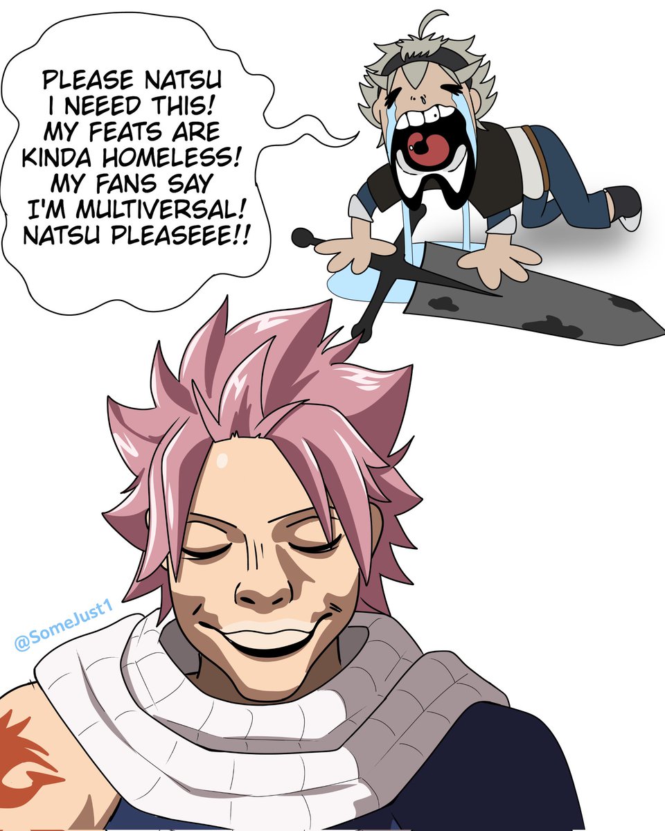 SomeJust1's tweet photo. Is this Multiversal in the room with us?
#FairyTail #BlackClover https://t.co/gO5soFpOsO