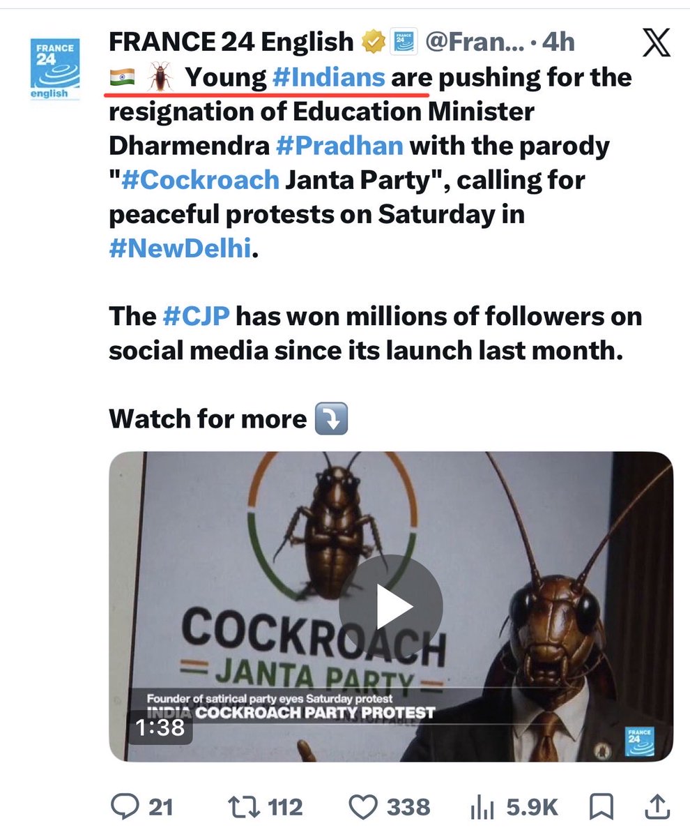 arunpudur's tweet photo. ‼️The French Govt funded @FRANCE24 has relentlessly pushed fake news about India for years. 

Now its employees are directly taking part in regime change operations. 

While India is gearing up to buy billions of dollars of french arms. 

🇮🇳 needs to hold off. 

@rajnathsingh @FranceinIndia