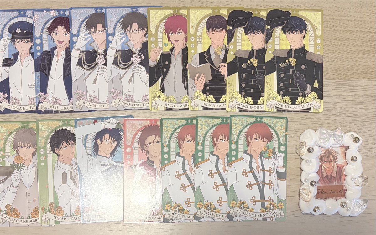 lea_no__08's tweet photo. 【交換/買取/譲渡】テニスの王子様 庭球浪漫 アルカナカード

譲：越前 菊丸 手塚 丸井 柳 真田 白石 財前 侑士 ○天根 ○千石/定価+送料

求：同種佐伯>異種佐伯>定価+送料

・買取もおこなっております
・譲渡は○を含む方優先

検索からもお気軽にお声掛けください🙇‍♀️ https://t.co/KhoHJTnz8g