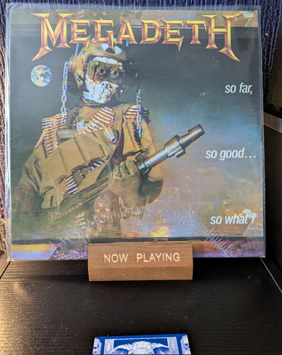 DeathMetal68's tweet photo. Well it's an old school Thrash day so here's Megadeth - So far so good so what OG 1988 on Capitol. https://t.co/Zf5IVa5Nfb