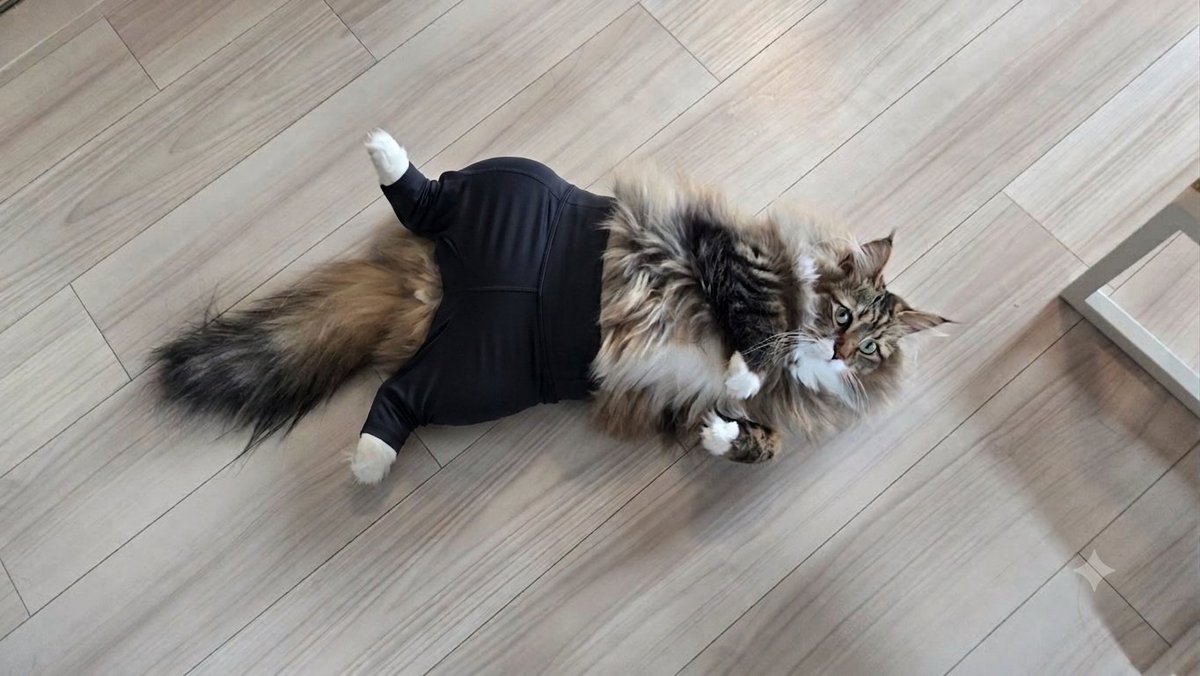 peruperu2222's tweet photo. 流行りのヨガパンツ猫
9割胴体、1割足
ちんちくりん🐾 https://t.co/VeqmH036dl