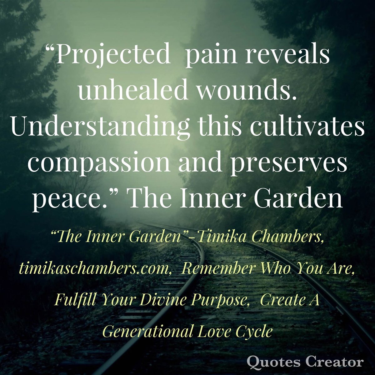 TimikaSChambers's tweet photo. Understanding can help bring inner harmony, health, and peace. We recognize the importance of being here on Earth, knowing that our lives and others’ have meaning and purpose.
#innerpeace #healing #awareness #spirituality

Timika
Author of The Inner Garden https://t.co/JbAN1oqsuM