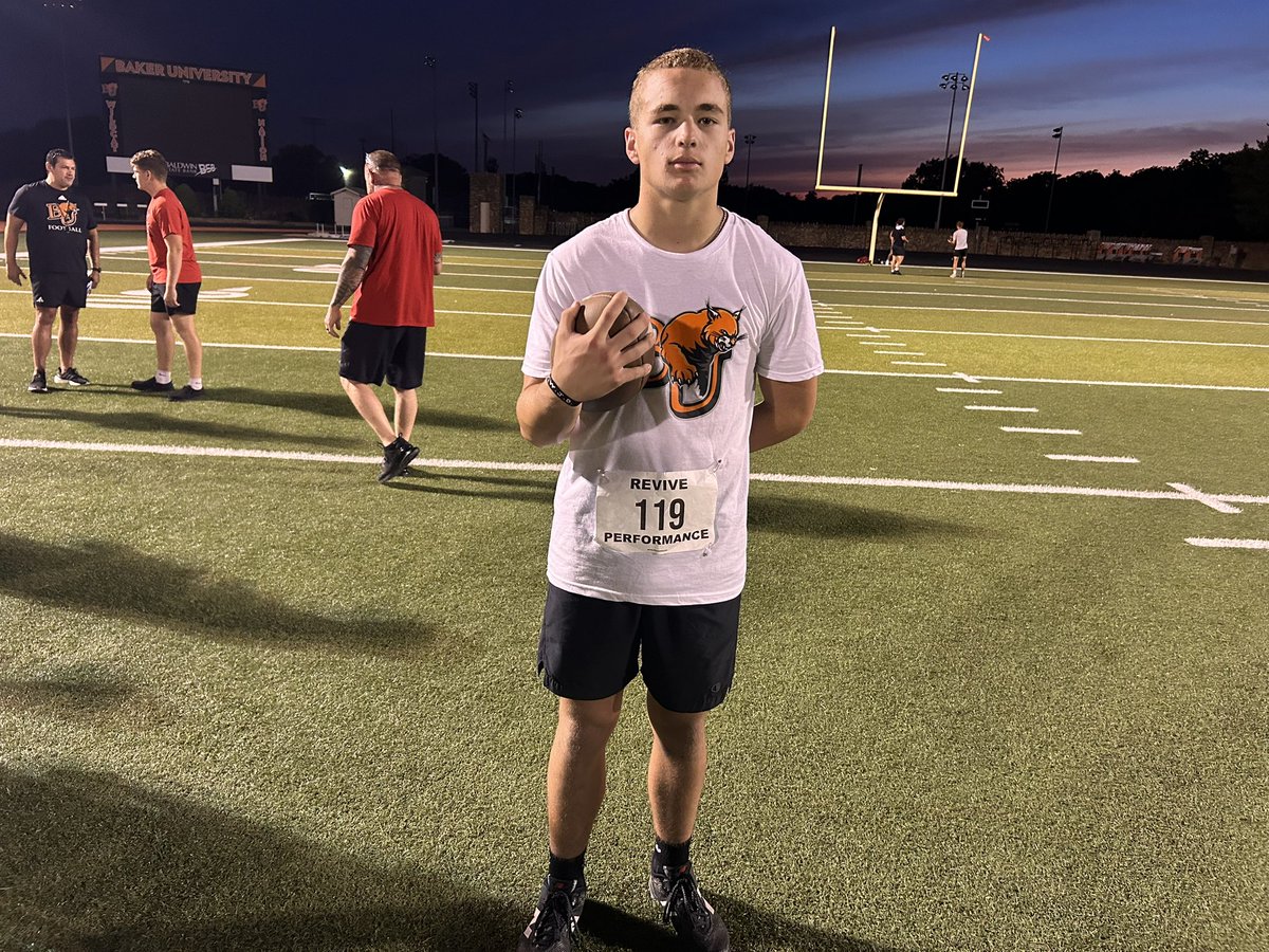 PreWarWesley's tweet photo. @Revive_Perf &amp; @STFFAKC @CoachMRegalado Baker Camp
 3 of the top 2027 QB slung it🏈
All 3 are coaches Dream QB 
Leadership, Team First, Positive Attitude, Coachable
@bryisalford3 
@JacobLiebs15 
@BrennanSmi2027 
@PremierEventsU2 
@kurt_lemley 
@KSportsChatter @MarketAthletes https://t.co/4owXPWLHf2