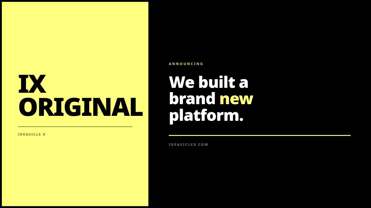 IdeasicleX's tweet photo. 16 years ago I started Ideasicle. We've done countless projects for big brands like Purina, Titleist, CVS, Staples, and more, using our proprietary platform and our genius Ideasicle Experts working virtually in teams of four. Now you can use the exact same platform we use and invite your employees or friends or favorite freelancers into your own personal idea-generating ecosystem with IX Original. Only $149/mo for unlimited idea projects. DM me if you have questions. Link for more info in the comments. Nothing is unthinkable!