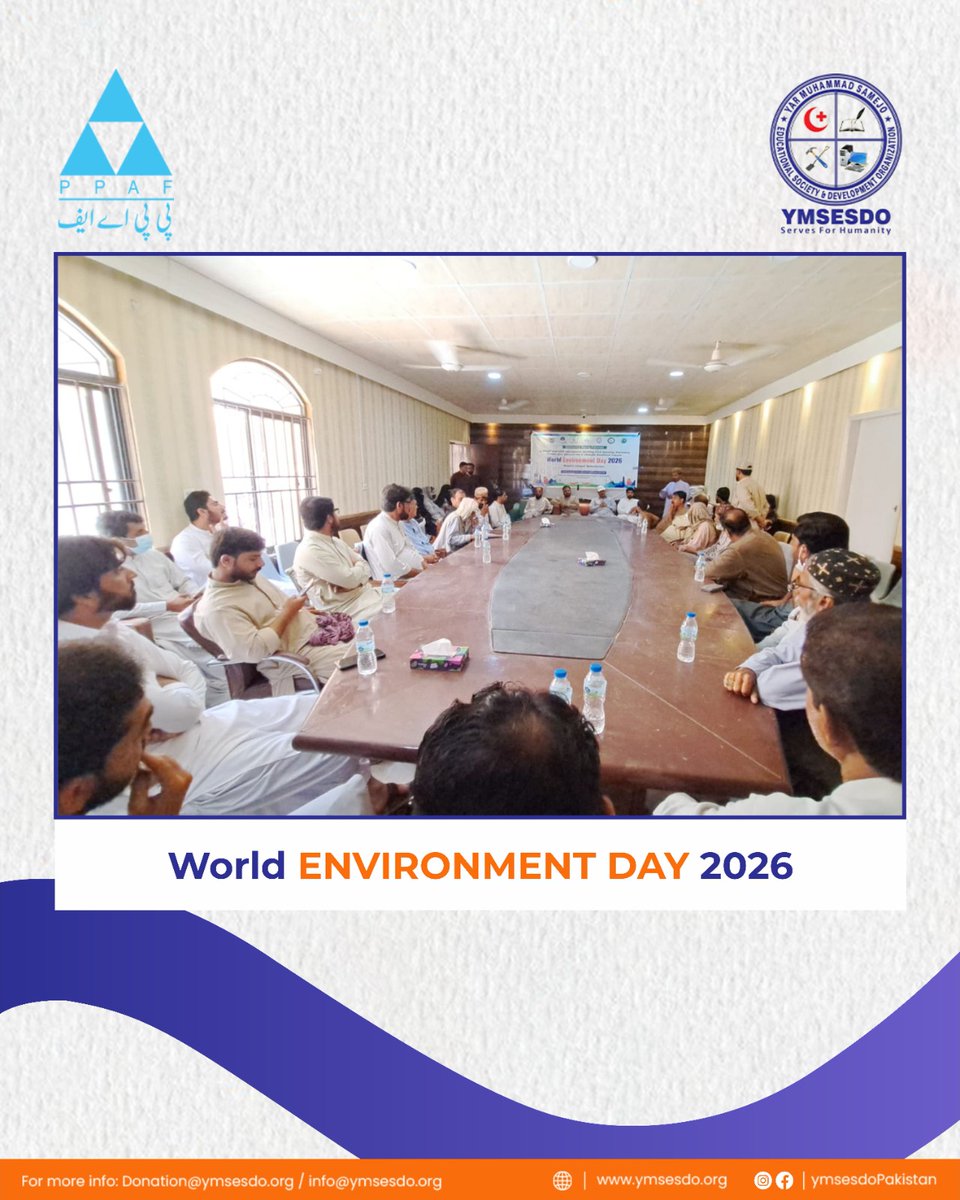 YmsesdoPakistan's tweet photo. On the occasion of World Environment Day, a dignified awareness event was organized in the DHQ Hall, Dalbandin, District Chagai, by Yar Muhammad Samejo Educational Society and Development Organization (YMSESDO) in collaboration with the Pakistan Poverty Alleviation Fund (PPAF) https://t.co/NYtEklPtvG