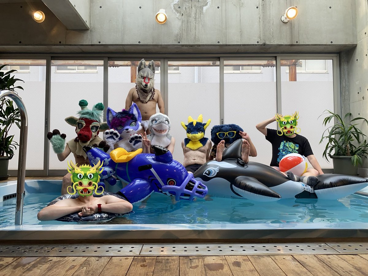 KemoPool's tweet photo. 今日のケモプールは成功だった！
ご参加いただきありがとうございます🏖️
またプールに行こう🦈

Today’s KemoPool was a success!
Thank you to everyone who participated. https://t.co/TfGe09Zty3