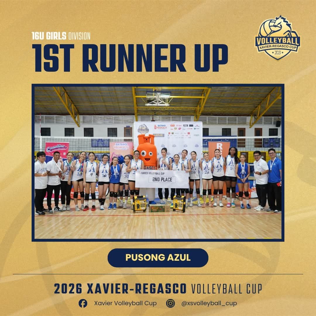 TeamAMDG's tweet photo. Congratulations Ateneo Girls' Volleyball Team - Pusong Azul, 1st Runner up, Xavier Regasco Volleyball Cup 16U Girls Division!

2nd Best Middle Blocker - Jhenica Sadia

Best Setter - Resty Jane Olaguir

📷 Xavier Volleyball Cup https://t.co/VZC11eqws3
