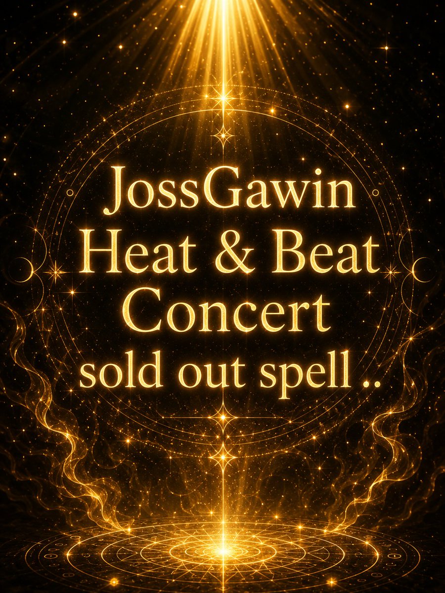 JGsupportIndia's tweet photo. ✨ Tomorrow, under golden lights and endless hope, we cast this little sold out spell into the universe✨
#JossGawinConcert
#JossGawin
🌟 May every fan be blessed with good luck.
🎟️ May every queue move smoothly.
💫 May every click become a ticket.
🕯️ May every seat be filled with love and excitement.

JossGawin Heat & Beat Concert.

🔮 Manifesting successful ticket sales tomorrow and a beautiful 𝗦𝗢𝗟𝗗 𝗢𝗨𝗧 announcement soon✨