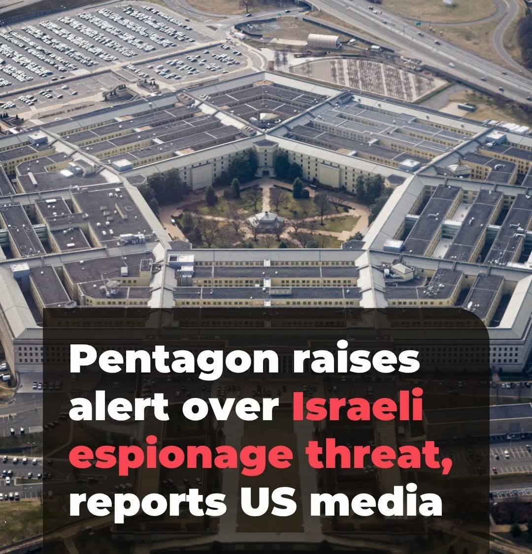 JrnyBxmc's tweet photo. The Pentagon has raised its assessment of an Israeli espionage threat against the United States to its highest level, according to US media reports citing sources. 

https://t.co/YGIaYBsV67 https://t.co/vgHS9ZbeOT