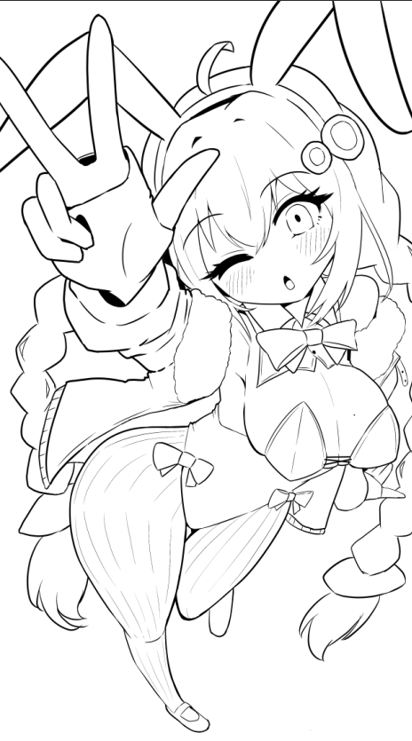 線画WIP 仕上げたら消します 