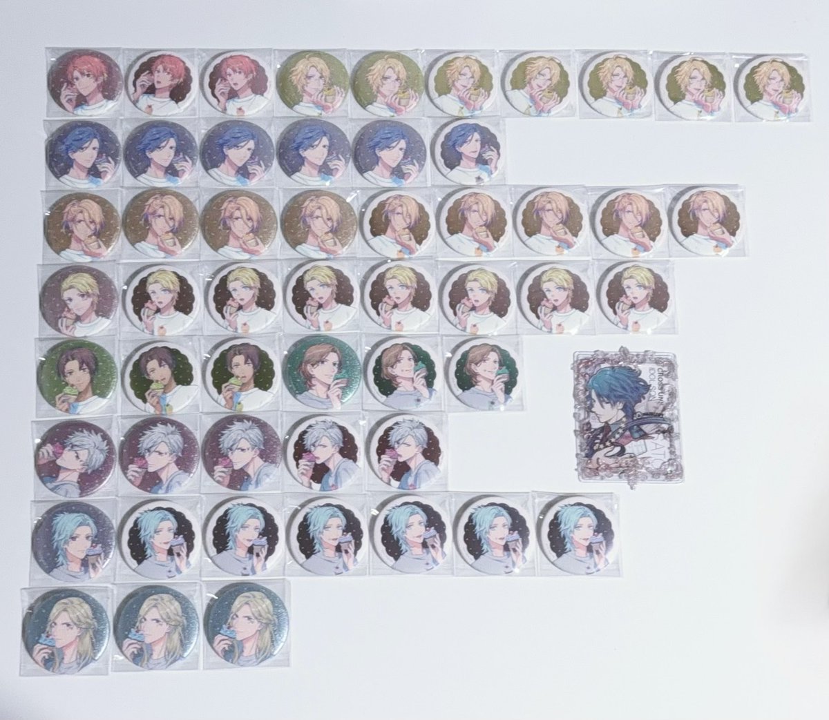 masatonly's tweet photo. 譲渡
うたプリ BGS BE MY CUPCAKE Ver BMC 缶バッジ N SP ノーマル レア 

譲｜音也 那月 トキヤ レン 翔 セシル 嶺二 蘭丸 藍 カミュ
求｜定価＋送料

◻︎ 手渡しor郵送 カルライ神戸6/13｜6/14
◻︎ 纏めての方優先 https://t.co/2axs6QTvvr