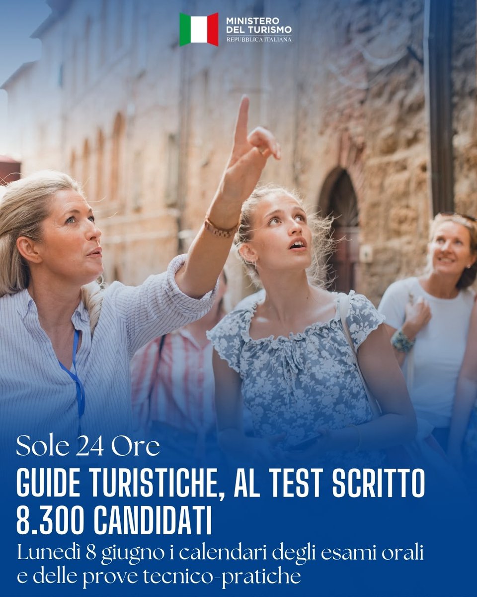 MTurismoItalia's tweet photo. L’affluenza registrata conferma il forte interesse verso la procedura. Complessivamente, nelle due sessioni della giornata, hanno effettuato i test 8346 candidati su 16.852 partecipanti attesi, con una presenza media pari a circa il 50%.

👉Più dettagli https://t.co/IOSoqdczhm https://t.co/yTNFs8vATT