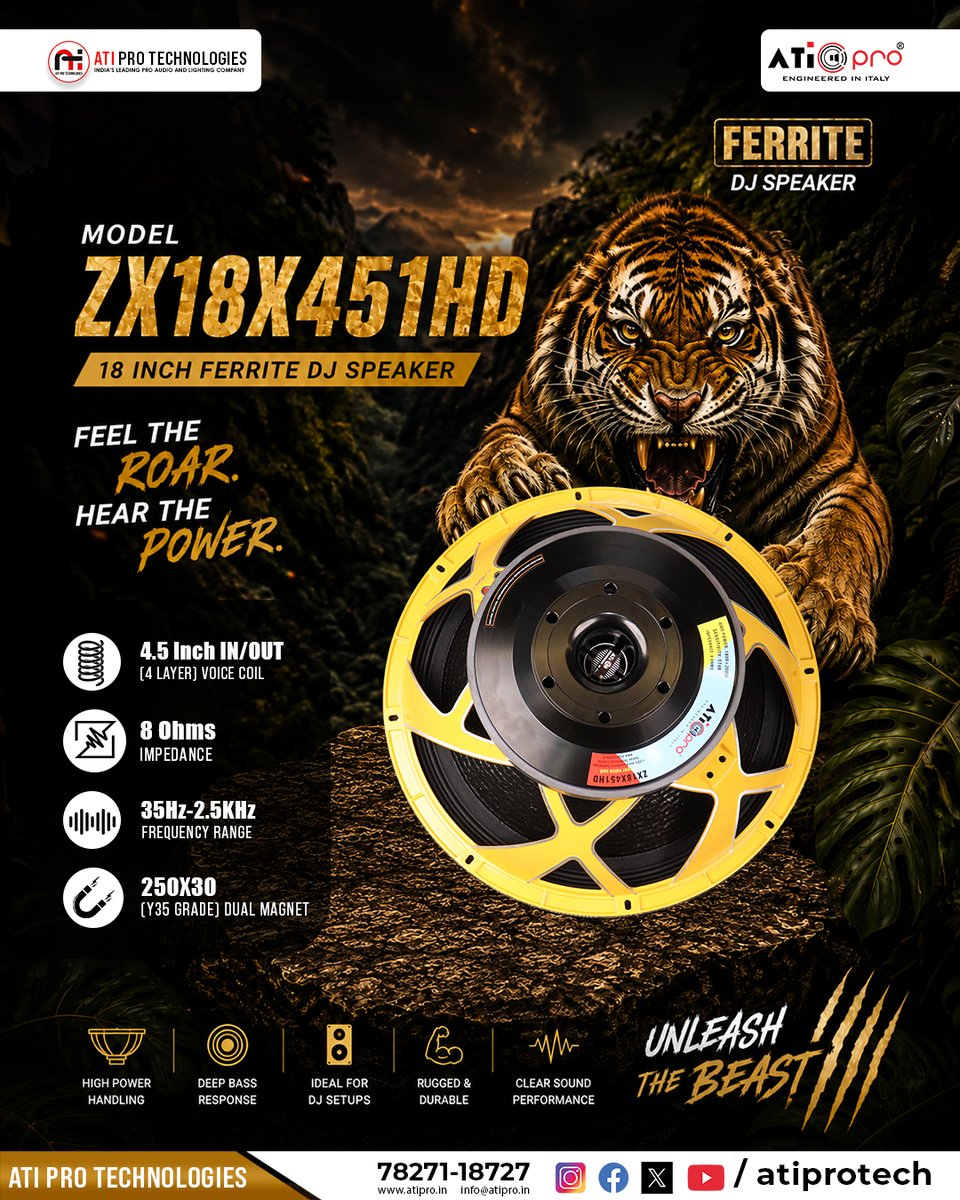 スペシャルエフェクト　15ポンド 🐅🔊 Feel the Roar. Hear the Power.The ATI PRO ZX18X451HD 18