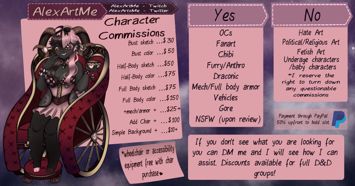 AlexArtsMe's tweet photo. Raising funds to recover from surgery and save for move. I can no longer afford my apt after losing job so saving to move in w a friend in a safe place. Comms half off rn now including live 2d. Dm anytime and below to help directly ♥️
https://t.co/hSQUX5Qq7L
#emergencycommissions https://t.co/zg7jjIFTcK