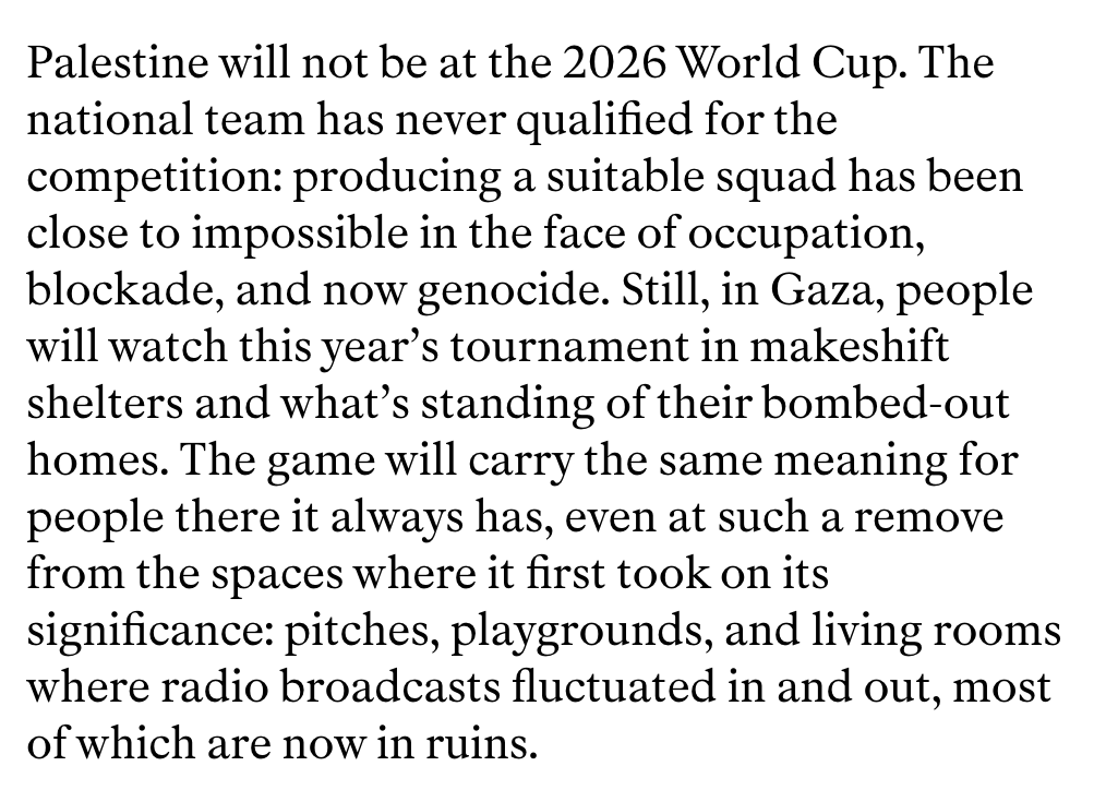 Equatormag's tweet photo. Mohammed R. Mhawish (@mrmhawish) on the meaning of football amid the devastation in Palestine – published in collaboration with @goldengoalmag https://t.co/fBfUDX9ARN
