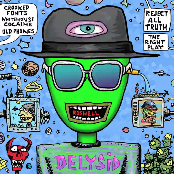 PirateOrdinals's tweet photo. Alien Ordinal Artifacts: Second Edition isn't just art. It's pure abduction. @JOEYMARSworld  draws like he just got back from the Grays' ship: bright lines, wild colors, and goosebump-inducing stares. No generative garbage here pure soul, Tinfoil, and Bitcoin. I love it because it's honest, underground UFO madness. 70s comics, street art, and pure paranoia all rolled into one. They're already here. And they're forever on the blockchain. 
Hybrid Lives Matter.
Grab more before the next missing time.
@AlienOrdinals