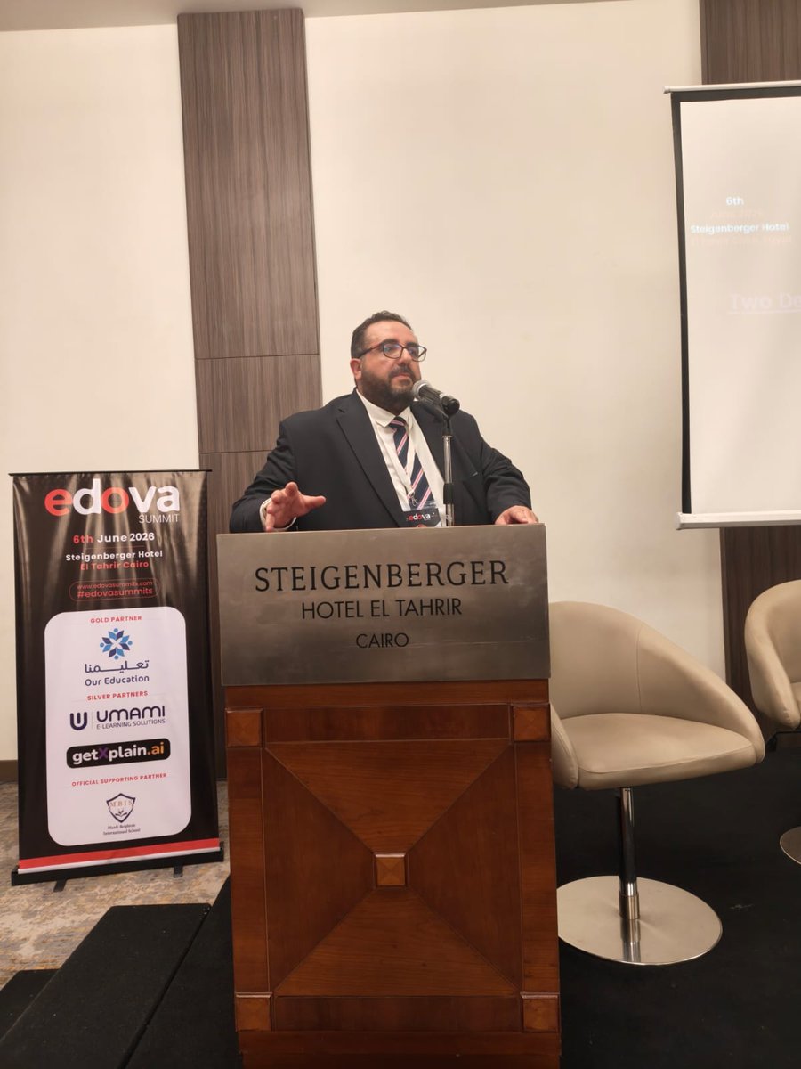 OurEducationSA's tweet photo. Edova Summit Cairo2026 من 
كلمة المدير التنفيذي لتعليمنا عن التعليم ومستقبله، وفرصة مميزة لمشاركة خبرات وتجارب حقيقية من أرض الواقع.
 والحديث عن كيف ساعدت التكنولوجيا المدارس على مواجهة تحدياتها اليومية وتحسين تجربة التعليم بشكل عملي وفعّال.
#EdovaSummit #EdovaCairo2026 #تعليمنا https://t.co/LCdpX1fqn8