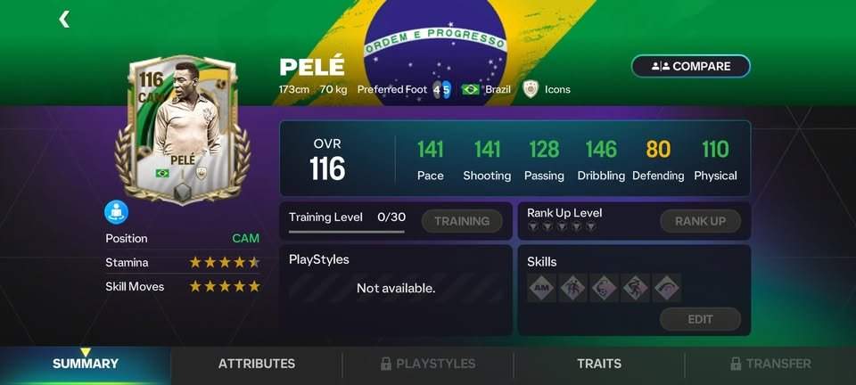 uknowZEXLY's tweet photo. ๐ NEW SERIES: Value Cap Squad (Vol. 2)
#PLAYERPICK GUIDE ๐ด
The most for value player pick for the #f2ps from NS III, is none other than 116 OVR Brazilian legend PELร! ๐๐ฅ
Heโs just built for that CAM pos.๐๐๐ป
Heโs definitely a grab for the F2Ps! ๐ฅฐ
#fcmobile #PLAYERPICK #trend https://t.co/oDYwu4BQbU
