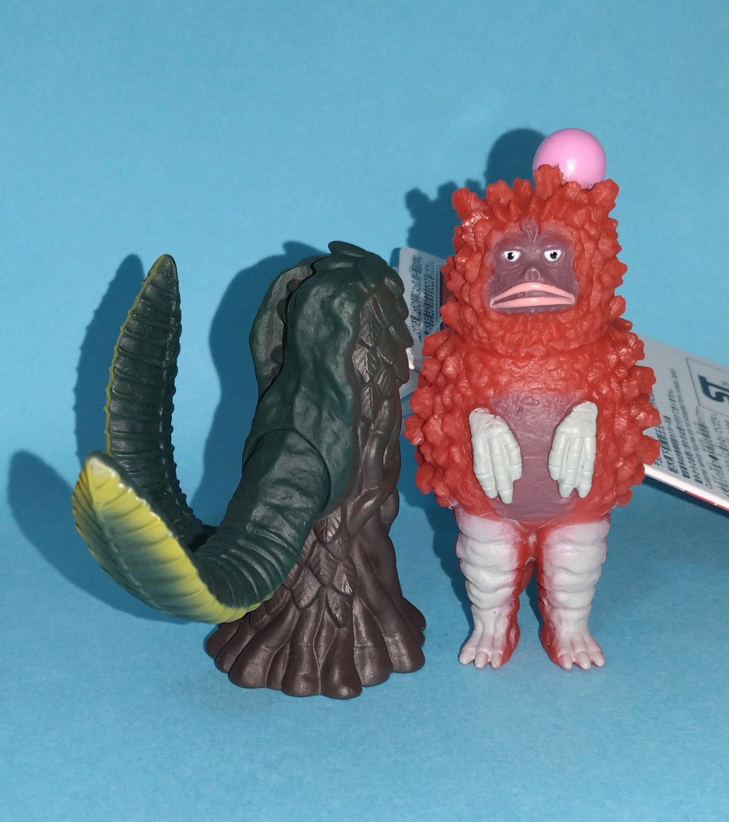 m78_sh's tweet photo. 「ウルトラ怪獣シリーズ」ピグモン／スフランです。同じ怪獣の2体セットはありましたが異なる怪獣のセットは初めてですね。ミニサイズなので食玩のソフビみたいです。 #ピグモン #スフラン #ウルトラマン60周年 #ウルトラ怪獣シリーズ https://t.co/5VAeVTrJtx