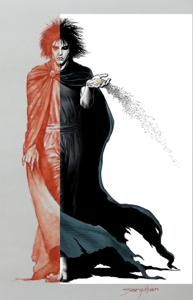 ComicSwipe's tweet photo. In the noble art of “homage,” Sanjulian delivers a Sandman astonishingly close to Brian Bolland’s. A gentle nod, a careful echo… let’s say a very devoted reinterpretation. And honestly, if one must borrow, he couldn’t have chosen better. ⏳🖌️ https://t.co/PMsLpAQgSU