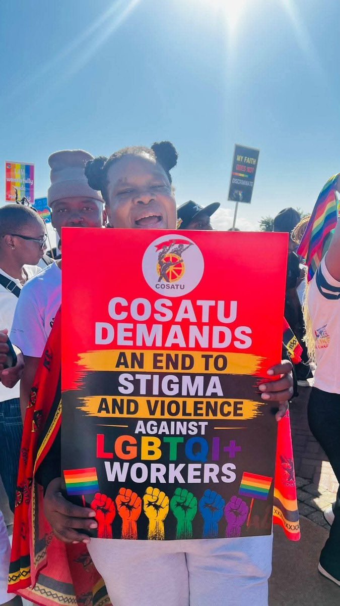 _cosatu's tweet photo. #COSATU demands an end to stigma and violence against #LGBTQIA+ workers in the world of work
#NoToHarassment
#Inclusivity @Newzroom405 @UN_Women @deptoflabour @CCMA_SA @SAPoliceService @NPA_Prosecutes https://t.co/IKZRKYzn6W