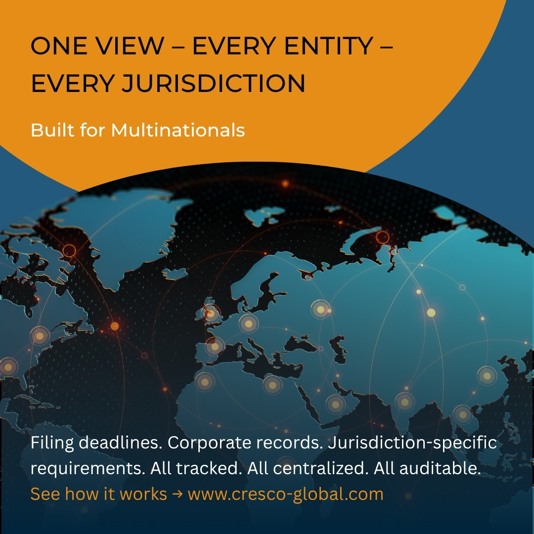 CrescoGlobal's tweet photo. Brazil exposes it. But fragmented compliance is a multinational problem everywhere. Filing deadlines, corporate records, jurisdiction requirements — they need one home. That's what Cresco Global delivers. https://t.co/FEzXh6EgRr
#EntityManagement #AnnualCompliance #Multinationals https://t.co/xA9edHFKsG