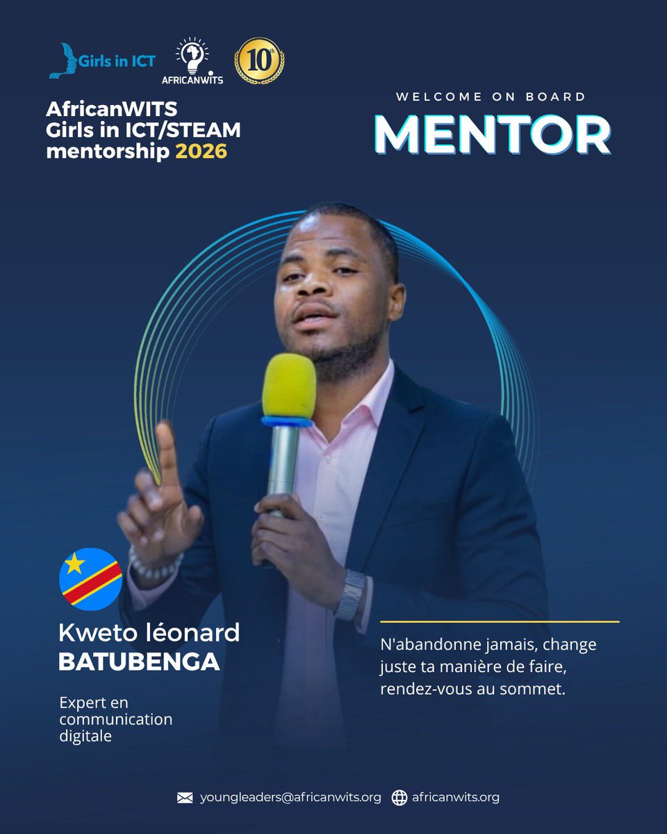AfricanWITS's tweet photo. 👉 Entreprises &amp; organisations, joignez-vous à cette dynamique en soutenant le programme en nous laissant un mail via l'adresse : youngleaders@africanwits.org https://t.co/VpLPgOdrqR