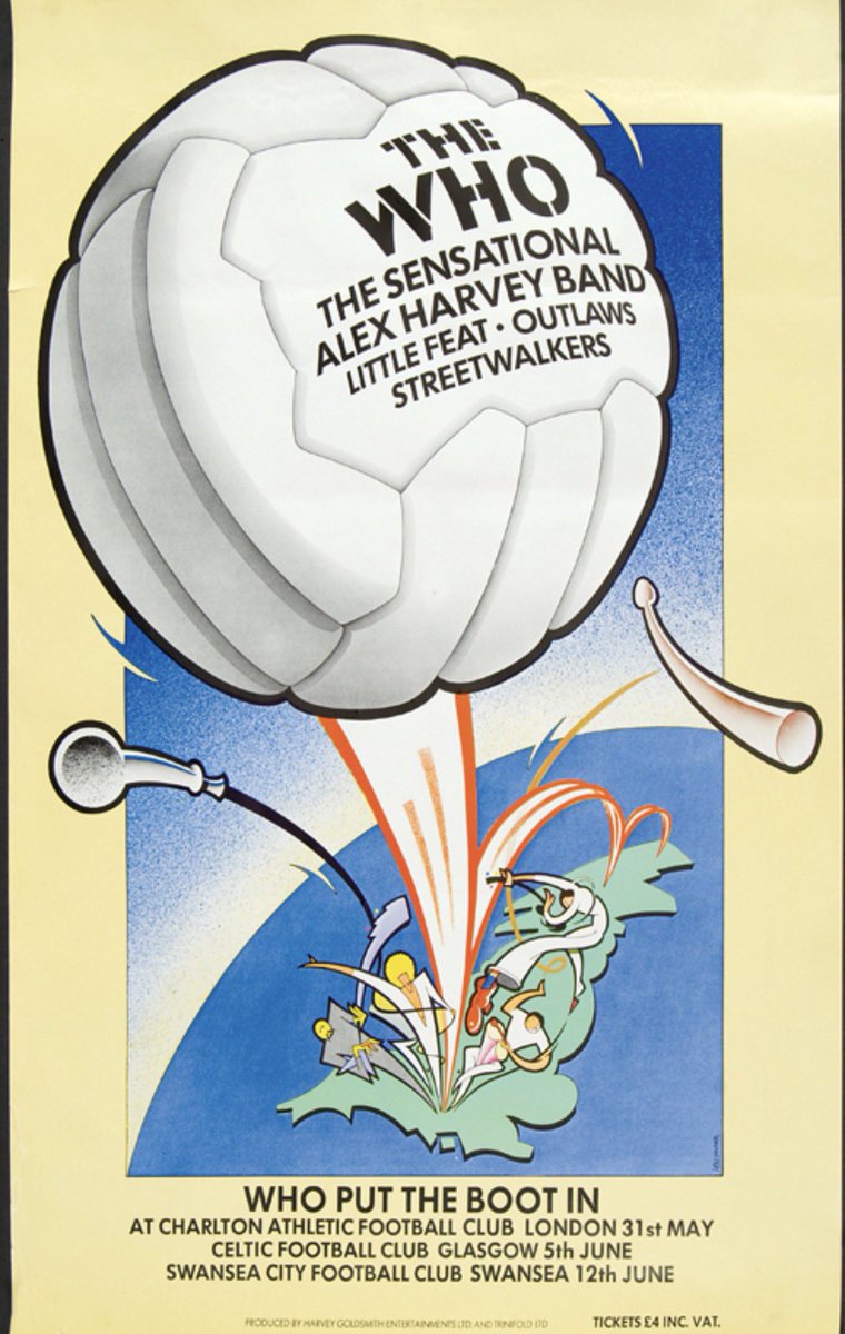 DylanWhite16's tweet photo. In my continuing series…. 50 years ago on 31st May I saw The Who at Charlton for the second time:) I can remember it rained and was packed solid also some idiot climbed up the floodlight tower which meant The Who couldn’t go on until he came down which he finally did:) https://t.co/TbZmbtmlBH