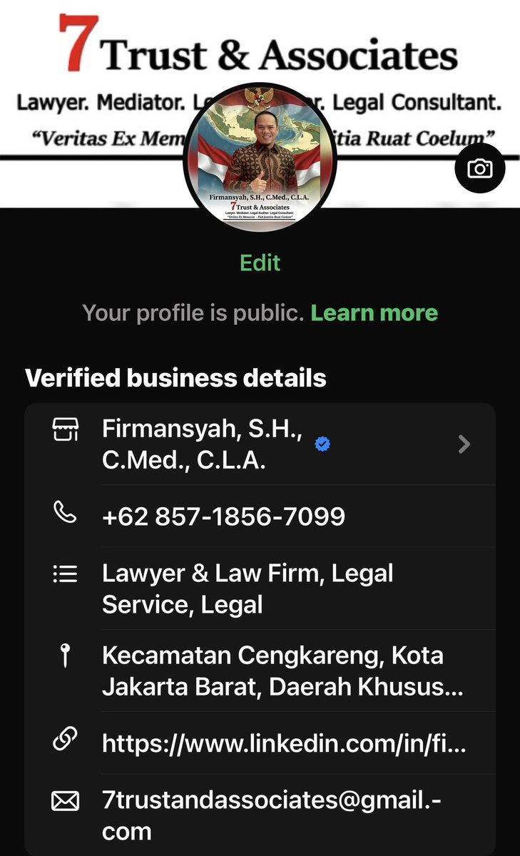 Firman_Adv99's tweet photo. Trust me.✍🏼🙏🏽
#advokat #lawyer #pengacara #legal #penasehathukum #law #firman #firmanadv99 #firmanthelawyer #jakarta #indonesia 🇮🇩⚖️ https://t.co/xjp05HeoRd
