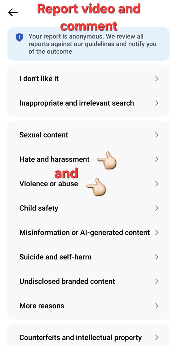 ihrjpteam's tweet photo. ‼️MASS REPORT AND BLOCK‼️

⭕️ Report the videos and comments for: "Hate and Harassment"
⭕️ Follow the instructions below to report the account
⭕️  Block after reporting

❌ DO NOT INTERACT

🔗 https://t.co/IG92JRMSab
🔗 https://t.co/KgIPwWONPG

Reply "done" after you RnB https://t.co/PrAnBbogb2