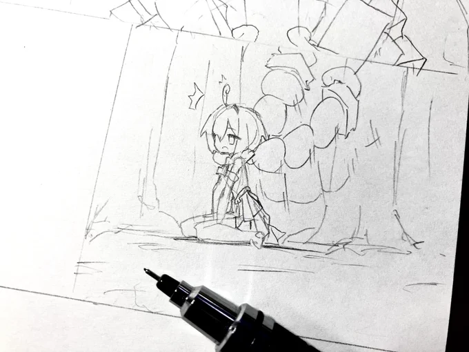 ちっこいコマにちっちゃく女の子描くの好き 