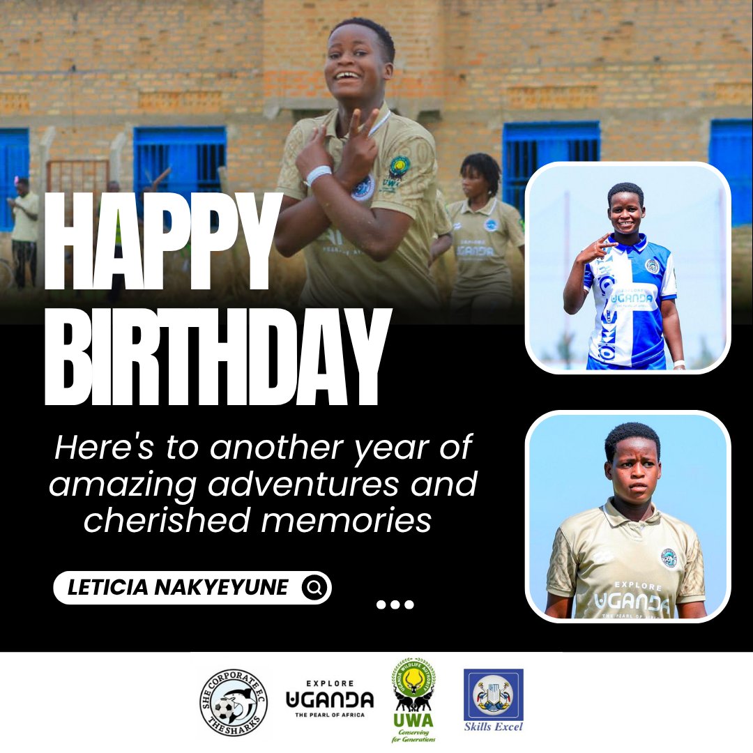 SheCorporateFC's tweet photo. Sending big birthday love to our midfielder Leticia Nakyeyune ❤️✌️

#Sharks || #TheInspirers https://t.co/nbDE6e1yDR