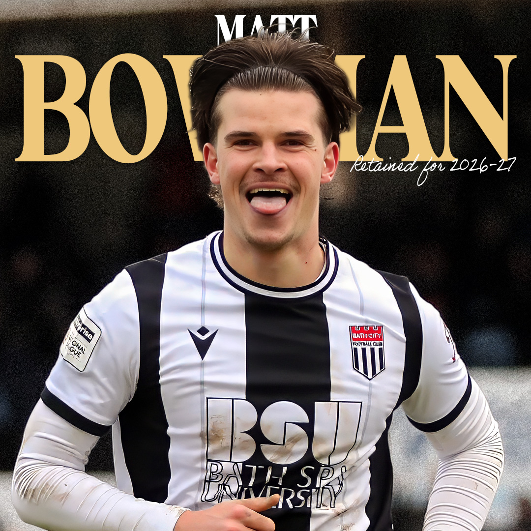BathCity_FC's tweet photo. 𝗥𝗲𝘁𝘂𝗿𝗻 𝗼𝗳 𝘁𝗵𝗲 𝗠𝗮𝘁𝘁

We are delighted to announce that Matt Bowman has accepted the offer of a new contract and has signed on for the coming season.

Having joined from Larkhall Athletic, initially on non-contract terms in the autumn, Matt settled into the squad and soon earned his first contract. 

We are sure supporters will welcome this news and look forward to seeing Matt return to the Club.

⚫️⚪️ #Romans