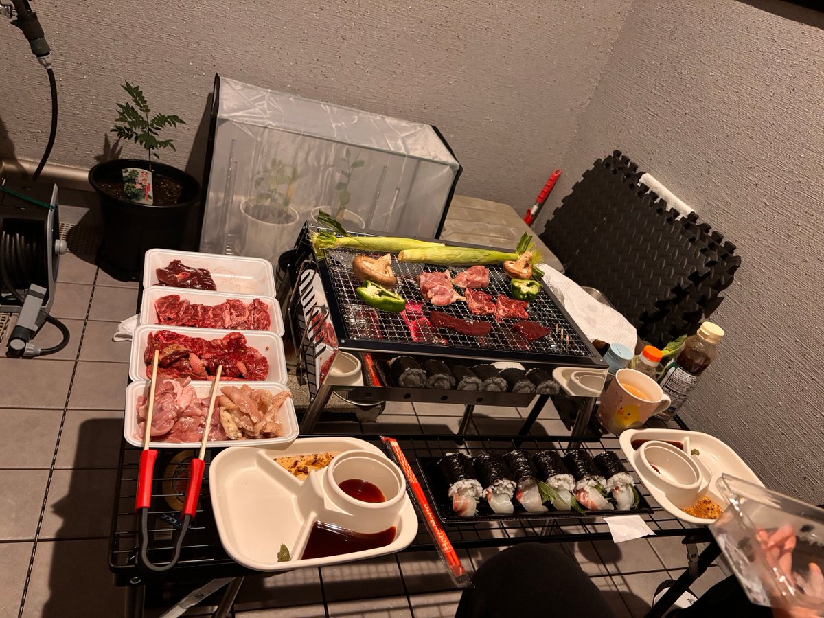 rumirann's tweet photo. BBQをはじーめましたー https://t.co/sPHJe4eNKA