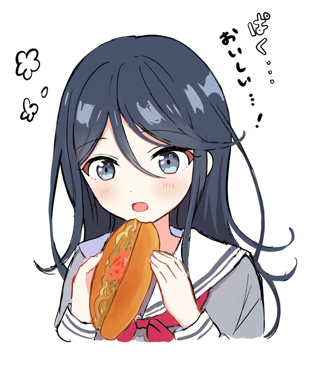 kapu_pjs's tweet photo. 焼きそばパン食べる一歌(リクエスト) https://t.co/H0a6M7QB6W