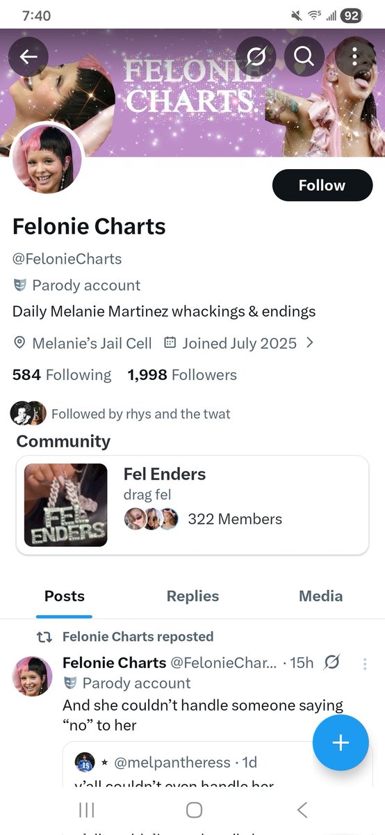 arnielf_9's tweet photo. basing your account around one artist you hate is more parasocial than her fans idc 😭 if you believed this woman was a rapist and were so disgusted by that why would you make her your entire account theme and gimmick. i just dont get it https://t.co/2wyIAD7Y3S