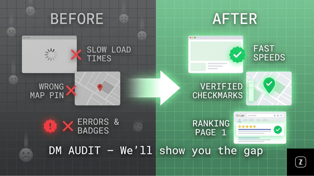 zitechurity's tweet photo. We help businesses fix what actually breaks online:

🔹 Network engineering  
🔹 Web development  
🔹 SEO that works  
🔹 Google Profile management  

DM "AUDIT" for a free 15-min check → no pitch, just answers.

[Swipe for examples 👉] https://t.co/PHSOCLqcpo