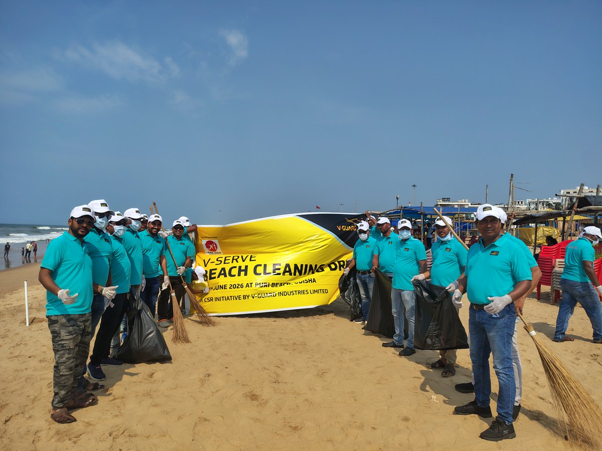 OdishaOrf's tweet photo. ABCD – Amo Beach Cleaning Drive📍 Puri Beach | 06 June 2026 🤝 @OdishaOrf  × @VGuardOfficial &amp; Teams
Continuing our #WorldEnvironmentDay celebrations — because the Earth deserves more than one day. https://t.co/MnfM7vHQMW