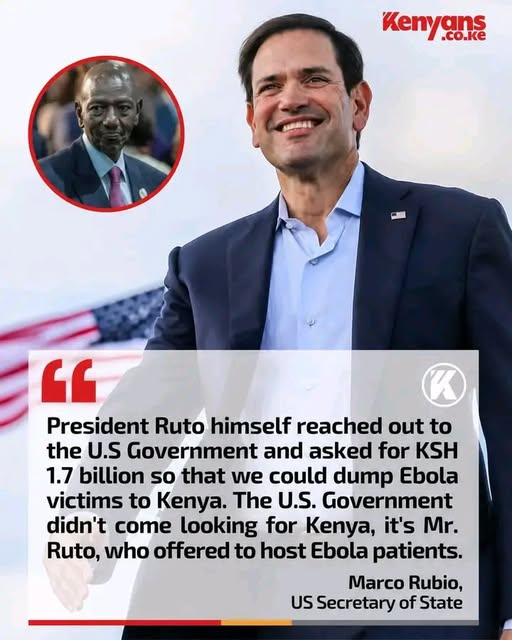OrganicFPC's tweet photo. For MOST people no amount of money will suffice for them to allow Ebola ravaged Americans in their country. Not Ruto though. He is peculiar. he is willing to endanger entire population if he can only be paid 1.6billion kshs. like just wild! #ebolapreparedness #Ebola #Kenya https://t.co/uV76ZB2EP7