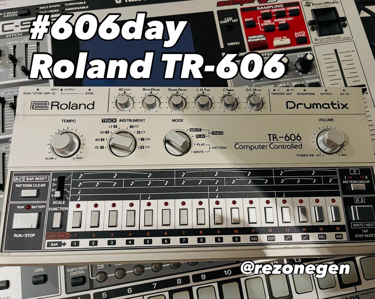 rezonegen's tweet photo. Celebrating Roland @MyRoland TR-606 #606day … 🎉 https://t.co/Za67WPjQd1