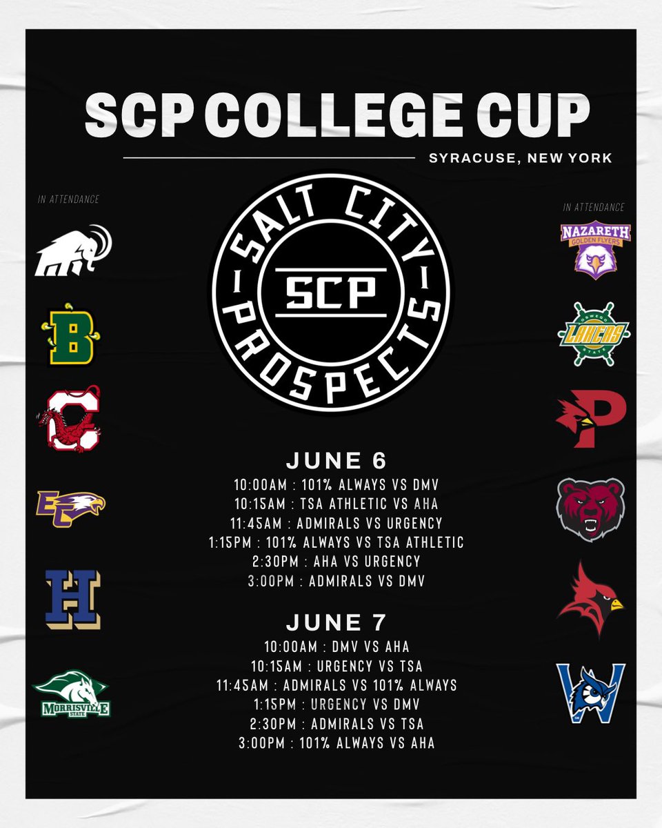 SaltCityPros's tweet photo. Excited to unveil the new SCP College Cup this weekend! A Six Team Showcase with teams coming from all over the US and Canada. Each team will play four games while 12 NCAA programs are in the building scouting! #scp https://t.co/EwzGVirMvI
