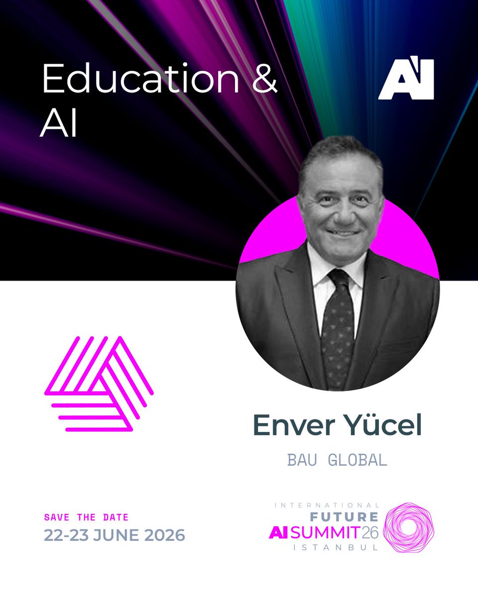 futurecampuscom's tweet photo. Join Enver Yücel of BAU Global at Future AI Summit'26 to discuss Education &amp; AI. Register now at https://t.co/ZWD2k5RWpR to secure your place. https://t.co/192bLfH20N