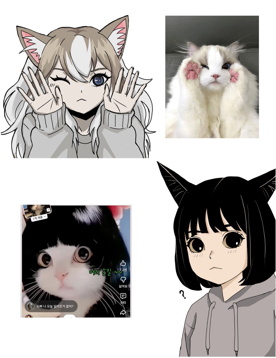 Fluffy_AlphaCa's tweet photo. 고양이 사진을 모에화 해보았어요! 이거 재밋군요..!

猫の写真を萌え化してみました！ これ、面白いですね..！

#그림 #미술 #예술 #드로잉 #art #일러스트 #캐릭터 #고양이 #고양이밈 #고양이짤 #Illustrator #illustration  #イラスト #オリジナルイラスト #アニメイラスト #漫画 #創作イラスト https://t.co/HFP8oGOJpU
