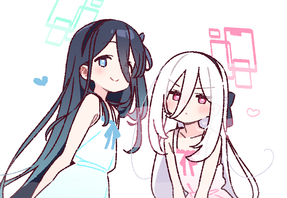 yoru_nine's tweet photo. ワンピースなアリスちゃんとケイちゃん✨️ https://t.co/y82coZprd8