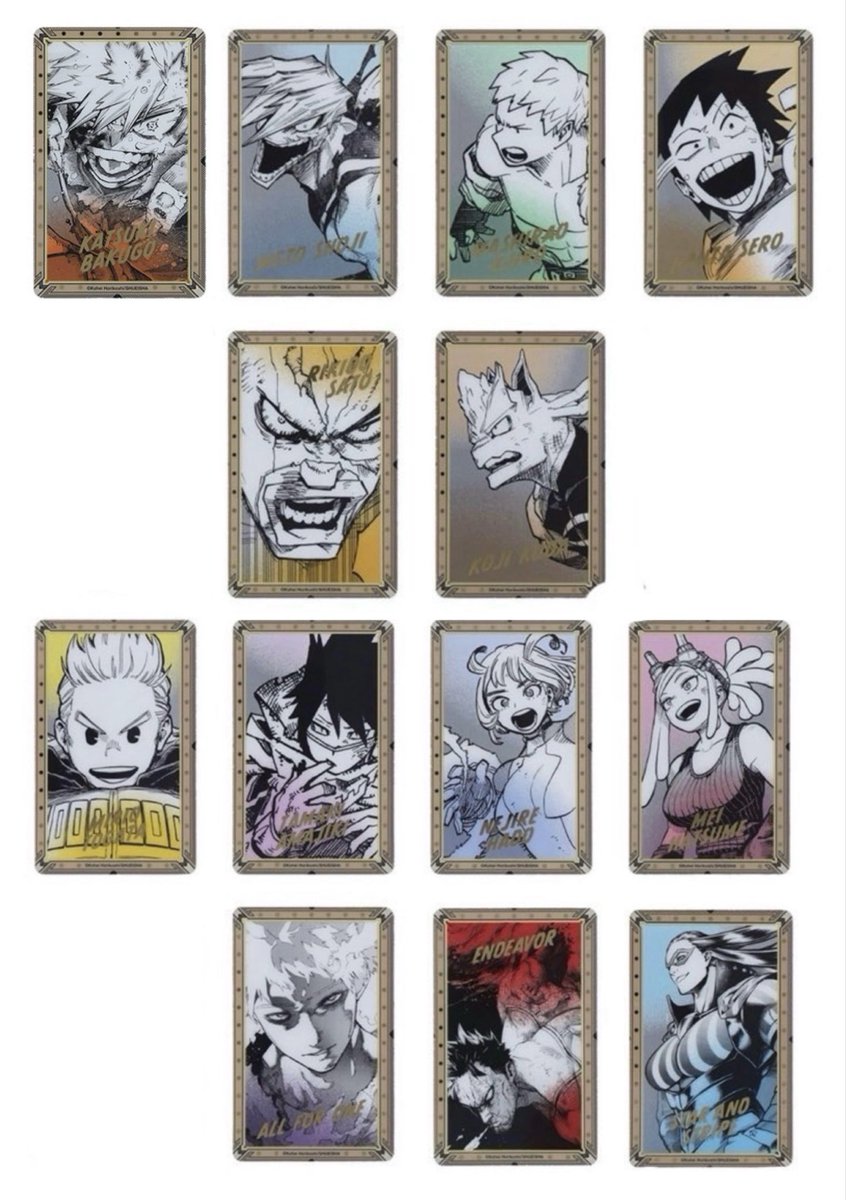 k74541's tweet photo. 【譲渡 買取】僕のヒーローアカデミア ヒロアカ 原画展 箔押しクリアカード

譲：画像①

求：定価＋送料
銀行振込 << PayPay払い

爆豪は抱き合わせお願いします🥲
先着順ではなく、纏めての方優先します。
他キャラ１枚〜◎  /   郵送のみ📮

検索からもお気軽にお声掛けください😌🩵 https://t.co/KH70tZyK5y